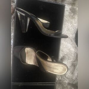 Dolce & gabbana dress shoes clear block heels vintage sandals strappy open toe